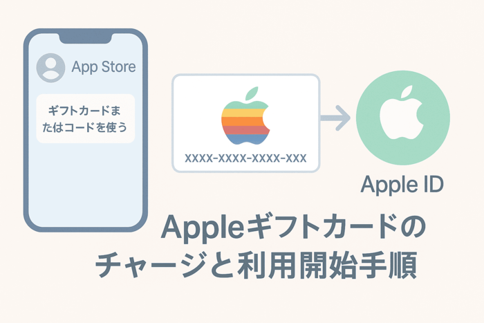 Appleギフトカードのチャージと利用開始手順